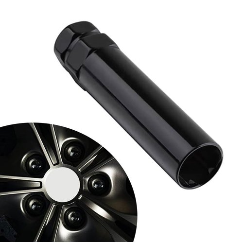 QODOLSI 1 PC Car Lug Nut Installation Tool for Wrench, Anti-Theft Metal Vehicle Screw Replacement Tool, Universal Durable Automotive Lug Nut Socket Key Tool Accessories for Truck (Black #6 Spline)