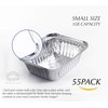Spare Essentials 55-Pack Aluminum Foil Containers With Lids - 1 LB Disposable Take Out Pans for Freezer Meals