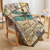 Dragonfly Print Blanket Dragonflies Memorial Throw Blankets Gifts for Couch Sofa Bed Stuff Decor Lightweight Soft Cozy Fleece Plush Warm Flannel Bedding for Lover Men Women Teen Adults 40"x50"