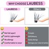 DIY Eyelash Extension 240pcs 40D Cluster Lashes Long False Eyelashes Individual Lashes Cluster Eyelash Extensions (40D-0.07D-13mm)