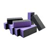 HeeYaa 10 Pcs Nail Buffer Sanding Block Polisher Buffing File 100/180 Grit 3 Sides Nail Files Art Pedicure Manicure File(Black Purple)