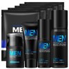 Cool Oil Control Mens Skin Care Set, Stocking Stuffer For Men Skincare Set With Mens Face Wash, Mens Face Moisturizer, Toner, Lotion, Face Mask, Mens Facial Care Kit, Hydrating, Deep Cleansing
