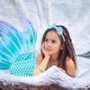 YARIEW 6 Pcs Mermaid Tail Headbands for Girls - Glitter Sequins Starfish Hair Accessories for Mermaid Party Decorations and Gifts (Set 2)