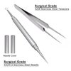 SGNEKOO Professional Facial Milia Removal Tool and Whitehead Extractor, High Grade Stainless Steel Double Ended Needle and Tweezers Kit,Blackhead,Blemish,Zit and Pimple Acne Remover Popper