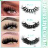 20-25MM Wispy Lashes 21Pairs Faux Mink Eyelashes D Curl Dramatic Eyelashes Soft&Matte Natural Eyelashes False Cat-eye Look Lashes Strip Eyelashes 3Styles Silky Eyelashes, by Anforlin