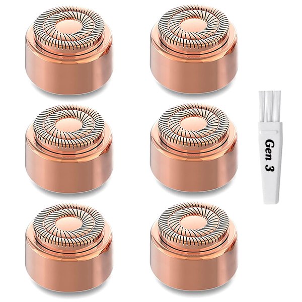Generation 3 Replacement Heads for Finishing Touch Flawless Facial Hair Remover, Double Precision Replacement Blades Heads Compatible with New Flawless Gen 3, 6 pack