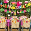 SEPGLITTER Hello Summer Banner and Gold Glittery Garland for Hawaiian Theme Tropical Beach Pool Camp Holiday Classroom Bulletin Board Birthday Happy Summer Party Decorations