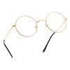 Teumire Blue Light Blocking Glasses for Women Men Round Metal Frame Clear Lens Computer Eyeglasses 50MM (Gold Frame)