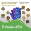 Nature Creation Reusable Microwave Heat Pad - Microwave Heating Pad for Neck and Shoulders, Cold Compress & Hot Pack, Heat Pack Warming Pad, Microwavable Heating Pads for Cramps, Blue Marble 1 Pack