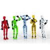 【5-Pack Assembled】(Assembly Completed) T13 Action Figure Set, Titan 13 Robot Action Figure 3D Printed robo 13 Action Figure Articulated, for Collectors Desktop Decorations, Black Green Red White Blue