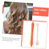 FOYTOKI Hair Rollers with Rubber Bands, 24pcs Hollow Roll Natural Hair Curler Curly Hair Tools Hair Perm Kit Hair Rollers, Plastic Man, As Shown, Cylindrical, One Count