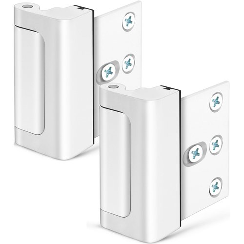 Home Security Door Lock, Childproof Door Reinforcement Lock for Kids Safety with 3" Stop 4 Screws Withstand 800 lbs for Front Inward Swinging Door, Upgrade Child Safety Night Lock to Defend Your Home