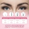 MLEN DIARY Manga Individual Lashes 296 Clusters Lashes 9-13mm Individual Lashes Natural Look DIY Eyelash Extension Kit with Glue