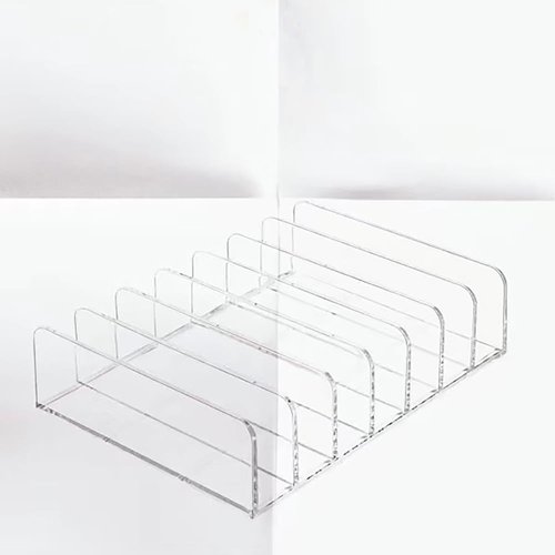 WECHENG 2 Pack Acrylic Eyeshadow Palette Makeup Organizer, 7-Section Cosmetic Storage, Accessories Storage Organizer for Cosmetic, Eye Shadow, Sunglasses, CD Holder