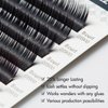BL Lashes Eyelash Extensions, Laser Mink Classic Synthetic Lashes, 0.15 Thickness, D Curl 12mm, Natural Semi Permanent Eyelashes, Longer-lasting Eyelash Extension Supplies (D Curl 12mm)