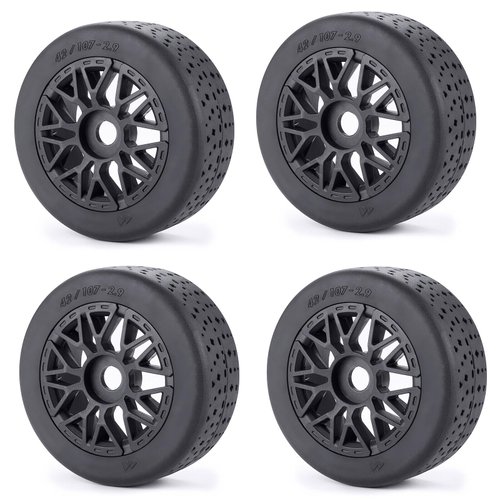 CNszlan 1/7th RC Car Wheel Rims Tires Upgrades for 1/7th RC Car Arrma Limitless F1，4PCS