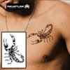 INKARTLINK Temporary Tattoos, Semi Permanent Tattoo Adult Art Design Waterproof Temp Tattoo Party Favors Tattoo Stickers Realistic Look, No Adhesive, Lasts 1-2 Weeks (Scorpion)