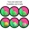 Aneco Toss and Catch Paddle Game Set Disc Paddles and Toss Ball Sport Game Outdoor Yard Games Summer Beach Toys Fun Birthday Gifts, 6 Paddles and 6 Balls