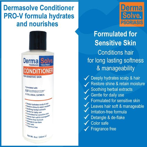 Dermasolve Psoriasis Hair Conditioner | Soothing Anti Dandruff, Seborrheic Dermatitis, Sensitive Skin, Flaky, Itchy, Dry Scalp & Damaged Hair Repair | Pack of 2