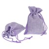 Bezall 50Pcs Burlap Bags with Drawstring 2.7 x 3.5 inch, Linen Gift Bags Jewelry Pouches Sachets for Wedding Party Favor, DIY Crafts, Presents (Light Purple)
