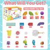 FORINCES Toddler Bath Toys - 41 PCS Kids Bathtub Toy Set with DIY Water Slide Track and Fishing Net Animals Floating Toys Baby Shower Time Game Toys for 1 2 3 4 5 Year Old Christmas Birthday Gifts