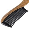 Onedor Handmade 100% Natural Chacate Preto Wood Hair Combs - Anti-Static Sandalwood Scent Natural Hair Detangler Wooden Comb (Wide Tooth)