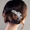 Juexica 48 Pack Wedding Hair Comb Bride Pearl Hair Accessories U-shaped Flower Rhinestone Hair Clips Prom Hair Jewelry for Brides Party Holiday