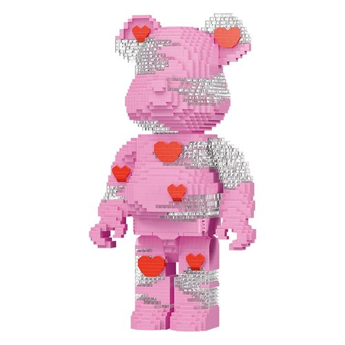 GOTIMON Pink Love Bricks Building Blocks Bear Set, 2630 Pieces, Gift for Adults and Kids