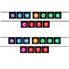 Beistle 53650 Hanging Banners 2 Piece New York City Party Decorations, 5" x 6', Black/Purple/Blue/Yellow/Green/Pink/Red
