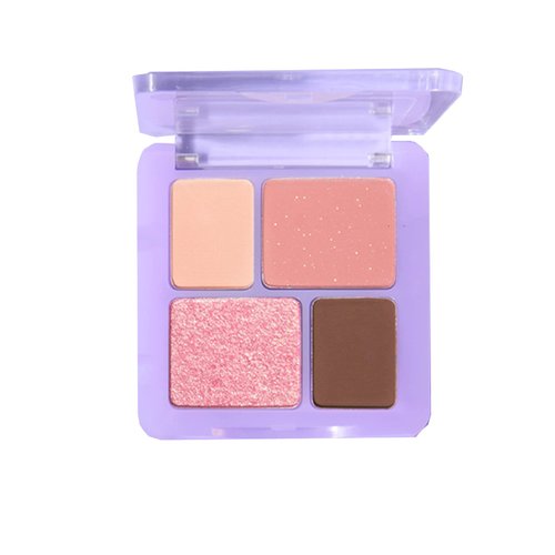 YMH BEAUTE VIOLET FAIRY 4 Color Nude Eyeshadow Palette, High Pigment Matte Shimmer Pink Brown Eye Shadow, Vegan & Cruelty-Free, Warm Natural (04)