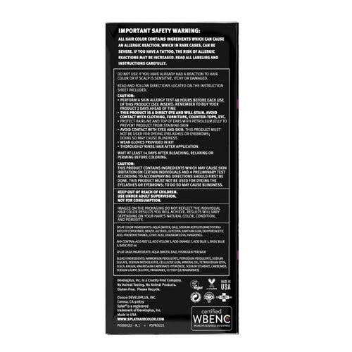 Splat Berry Blast Semi Permanent Hair Dye Kit with Bleach, 1 Application, Includes Purple Pink Hair Dye, Oxide & Bleach Powder, Vegan & Cruelty Free Hair Color