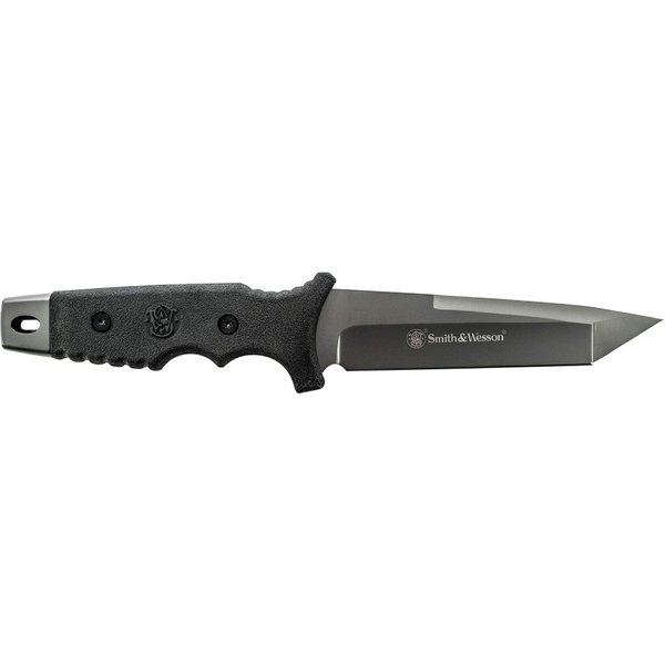 Smith & Wesson 10.6in High Carbon S.S. Fixed Blade Knife with 5.2in Tanto Blade and TPE Handle for Outdoor, Tactical, Survival and ED