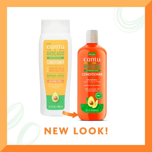 Cantu Avocado Hydrating Silicone-Free Conditioner with Pure Shea Butter, 13.5 oz (Pack of 2) (Packaging May Vary)