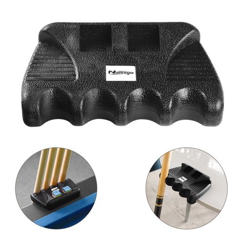 Naissgo Cue Rest Cue Stick Holder Pool Cue Holder (4-Holes)