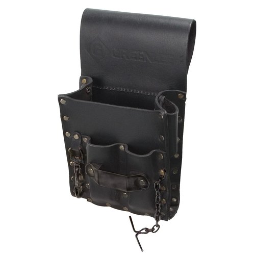 Greenlee Tool Pouch, Leather, 5 Pocket