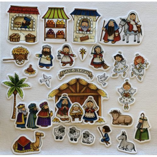 Nativity Set Felt Flannel Board Stories Birth of Baby Jesus Christmas Story for Kids