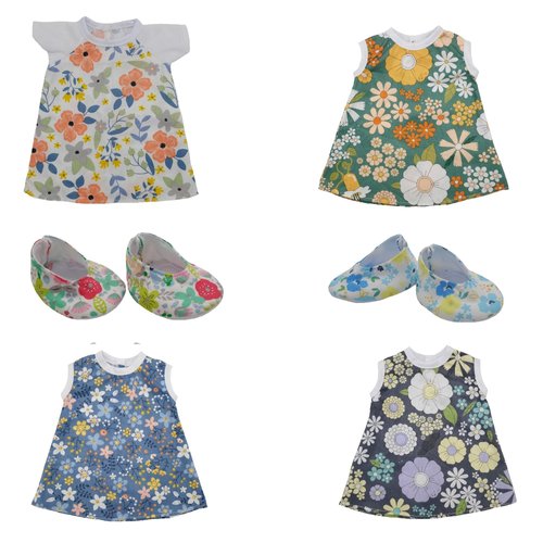 Xunwa Baby Dolls Clothes for 18 Inch Dolls, Doll Clothes Shoes Accessories for 17 Inch-18 Inch Reborn Baby Dolls Girl(pattern3, 18)