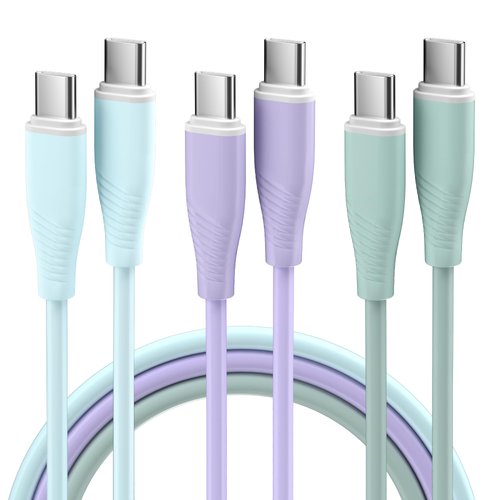 USB C to USB C Cable iPhone 15 Charger Cable 3 Pack 6 FT 60 W USB C Charger Cable USB C Cable Compatible with iPhone 15/15 Pro/15 Plus/15 Pro Max iPad Mini Pro Air MacBook Air Pro Switch Pixel LG