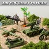 Wbzle Military Soldier Action Figures, 15PCS Army Soldier Set Including Military Base, Military Vehicles, Military Combat Toys, Army Toy Set for Kids Boys