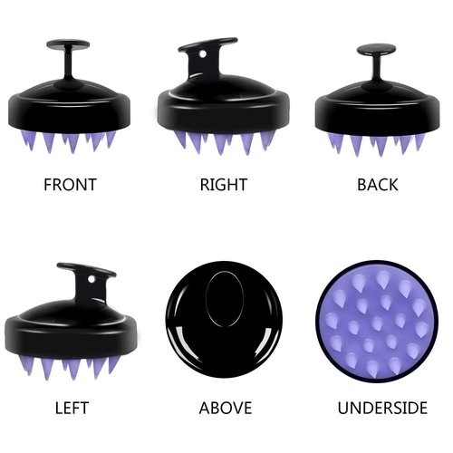 MCIGICM Hair Scalp Massager Shampoo Brush: 2 Pack Wet and Dry Hair Scalp Brush Soft Silicone Head Scrubber Dandruff Brush for Women Men or Pets