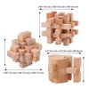 Brain Teaser Puzzle 3Pcs Unlock Interlock Game IQ Test Wooden Toy 3D Unlock Interlock Puzzle Magic Ball Brain Teaser Toy Puzzles for Adults …