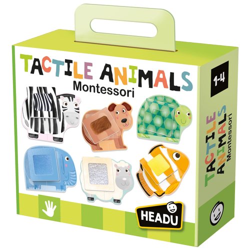 Headu Tactile Animals Montessori, Educational Toys for Boys and Girls Ages 1-4 Years Old, Toddler Learning Toys, Teacher Homeschool Supplies, Birthday