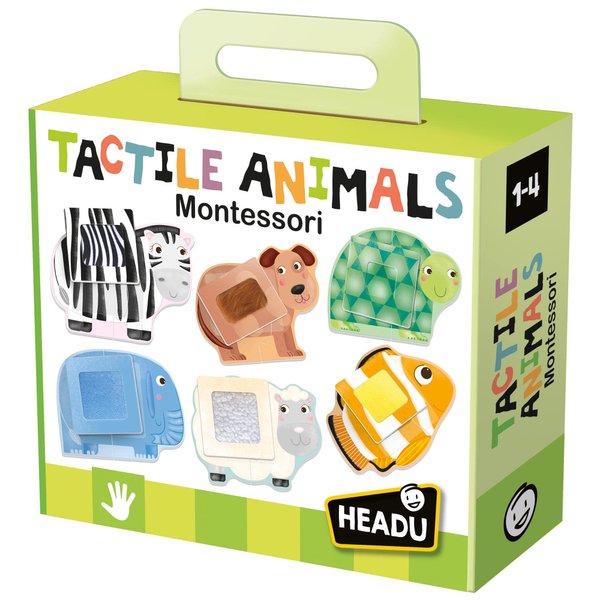 Headu Tactile Animals Montessori, Educational Toys for Boys and Girls Ages 1-4 Years Old, Toddler Learning Toys, Teacher Homeschool Supplies, Birthday