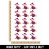 Cute Witch Floating on Broom Temporary Tattoo Water Resistant Fake Body Art Set Collection - 15 2" Tattoos (1 Sheet)