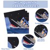 96Pcs Nautical Themed Party Supplies 350GMS Ocean Ferry Navy Paper Plate and Napkins Tableware Cruise Ship Classic Movie Party Decorations for Boys Men Baby Shower Anchor Birthday Party, Serves 24