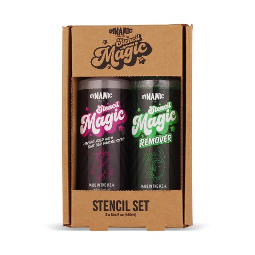 Dynamic Color Co - Stencil Magic Tattoo Stencil Application Solution and Tattoo Stencil Remover, for Tattoo Artists, Made in USA (8 oz Bottle Set)