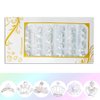 WOKOTO 30 Pcs 3D Alloy Crown Nail Charms For Nail Art 3D Decoration Set Silver Crown Nail Studs Rhinestones Clear Crystals Manicure Jewelry With 1pc Tweezers For Actylic Nails