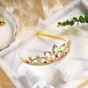 Princess Crown Halloween Cosplay Bridal Wedding Crystal Hair Tiara Sparkle Gold Crown Rapunzel Tiara for Women Girls Costume Accessories Birthday Gift