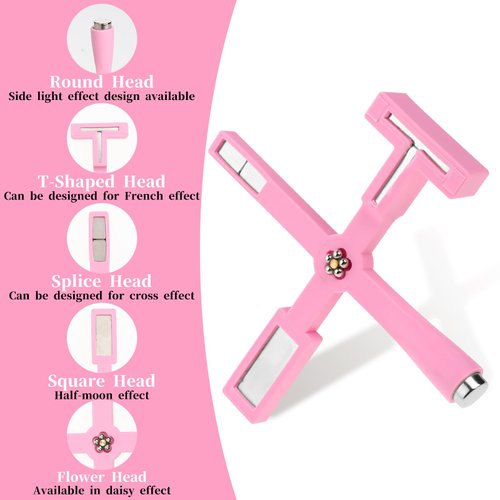 Qianyu Nail Magnet 5 in 1 Multi Function Manicure Cat Magnet Eye Pen with Silicone Protective Case Manicare Magnet Stick Nail Art Design Tools for DIY Nail Salon Studio Home