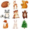 45 Pieces Woodland Creatures Cutouts Woodland Animal Cutouts Forest Animal Centerpieces Woodland Theme Party Decorations Woodland Cake Toppers for Kids Baby Shower Favors Birthday Party Supplies